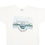 CHAMPION Mens White Garlands Michigan Graphic T-Shirt L Short Sleeve Crew Neck