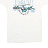 CHAMPION Mens White Garlands Michigan Graphic T-Shirt L Short Sleeve Crew Neck
