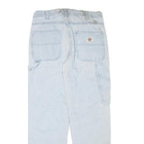 DICKIES Womens Regular Fit Light Blue Denim Jeans W32 L30 Workwear Zip Closure