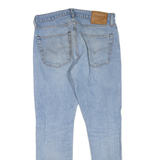 LEVI'S 512 Mens Jeans Blue Regular Slim Denim Light W32 L32 Zip Cotton Blend
