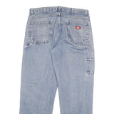 DICKIES Mens Light Blue Regular Fit Straight Denim Jeans W34 L31 Workwear