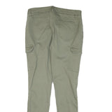 RAINBOW Womens Cotton Blend Slim Khaki Trousers W31 L31 Zip Cargo Style