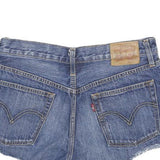 LEVI'S Womens Denim Blue Cut-Off Shorts S W27 Frayed Hem Casual