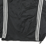 ADIDAS Mens Black White Track Jacket S Polyester Zip Sportswear Casual