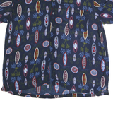 EXHAUST Mens Blue & Red Cotton Printed Shirt XL Summer Casual