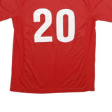 ADIDAS Mens Red Classic T-Shirt M Short Sleeve Crew Neck Sports Number 20