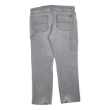 DICKIES Mens Grey Relaxed Straight Denim W38 L32 Workwear Zip Closure