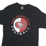 GILDAN Mens Black San Francisco Football Graphic T-Shirt M Short Sleeve Crew