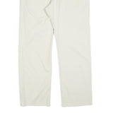 PIERRE CARDIN Mens Cotton Blend White Regular Straight Trousers W38 L30 Classic