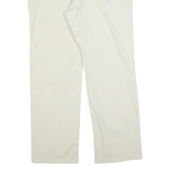 PIERRE CARDIN Mens Cotton Blend White Regular Straight Trousers W38 L30 Classic