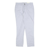 GAP Womens Cotton Blend Light Blue Slim Straight Trousers W30 L30 Casual Chic