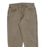 WRANGLER Mens Jeans Beige Regular Straight Denim W32 L26 Zip Cotton Blend