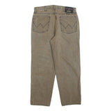 WRANGLER Mens Jeans Beige Regular Straight Denim W32 L26 Zip Cotton Blend