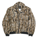 BROWNING Womens Brown & White Jacket L Synthetic Zip Animal Print Outdoor