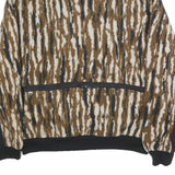 BROWNING Womens Brown & White Jacket L Synthetic Zip Animal Print Outdoor