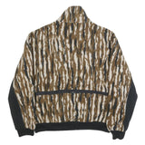 BROWNING Womens Brown & White Jacket L Synthetic Zip Animal Print Outdoor