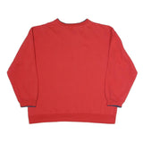 COCA COLA Womens Red Crew Neck L Sweatshirt Cotton Blend Pullover Logo Print