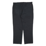 DICKIES Mens Black Cotton Blend Regular Fit Straight Leg Trousers W40 L32