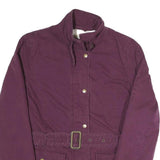 DIESEL Womens Maroon Zip Jacket S Polyester Blend Casual Lightweight Stylish