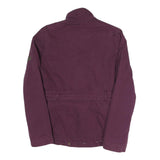 DIESEL Womens Maroon Zip Jacket S Polyester Blend Casual Lightweight Stylish