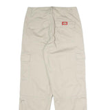 DICKIES Womens Cotton Beige Regular Fit Straight Leg Trousers W28 L29 Workwear