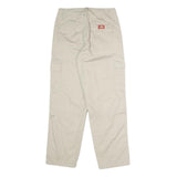 DICKIES Womens Cotton Beige Regular Fit Straight Leg Trousers W28 L29 Workwear