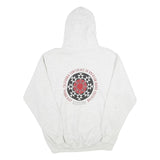 LEE Mens White Hoodie XL Cotton Blend Pullover Graphic Print Hooded Sweatshirt