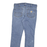 CARHARTT Mens Jeans Blue Regular Straight Denim Medium W32 L30 Classic Fit Zip