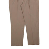 OOTORII Womens Beige Regular Fit Straight Trousers W33 L27 Zip Closure New With