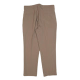 OOTORII Womens Beige Regular Fit Straight Trousers W33 L27 Zip Closure New With