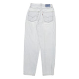 LEVI'S Womens Slim White Denim Jeans Cotton Blend Button W24 L28 Casual Style