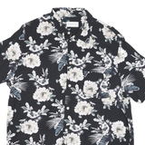 PIER ONE Mens Black & White Floral Pattern Shirt M Summer Casual Button Up