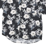 PIER ONE Mens Black & White Floral Pattern Shirt M Summer Casual Button Up