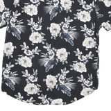 PIER ONE Mens Black & White Floral Pattern Shirt M Summer Casual Button Up