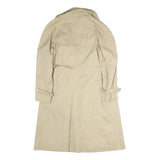 Womens Beige Classic Cotton Trench Jacket L Button Closure Belted
