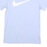 NIKE Mens White T-Shirt S Short Sleeve Crew Neck Cotton Blend Classic Logo