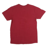 ADIDAS Mens Red Indiana Graphic T-Shirt L Short Sleeve Crew Neck Cotton Casual