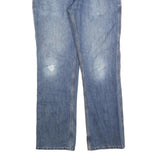 CARHARTT Mens Blue Relaxed Straight Denim Medium W36 L34 Workwear Jeans Zip