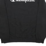 CHAMPION Boys Black Crew Neck 13-14Y Cotton Sweatshirt