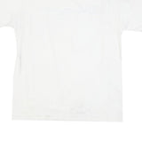 CHAMPION Mens White Blue Logo T-Shirt M Short Sleeve Crew Neck Cotton Blend