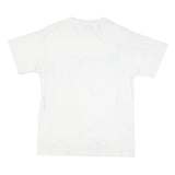 CHAMPION Mens White Blue Logo T-Shirt M Short Sleeve Crew Neck Cotton Blend