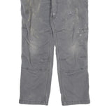 CARHARTT Mens Cotton Grey Relaxed Straight Trousers W34 L30 Workwear