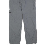 COLUMBIA Womens Polyester Grey Regular Zip Trousers W30 L30 Outdoor Hiking