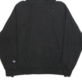 CHAMPION REVERSE WEAVE Mens Black Hoodie L Cotton Blend Pullover Casual