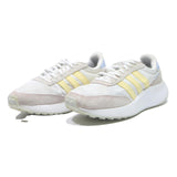 ADIDAS Falcon W Womens Low Top Trainers White Yellow Polyester Blend UK 7.5