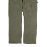 DICKIES Mens Cotton Regular Straight Olive Green Workwear Trousers W40 L31