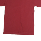 PRO TAG Mens Red T-Shirt M Short Sleeve Crew Neck Plain Cotton Casual