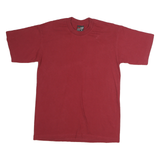 PRO TAG Mens Red T-Shirt M Short Sleeve Crew Neck Plain Cotton Casual