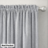 Anydrape Grey Luxury Retro Curtains – Modern Textured Drapes for Living Room, Bedroom & Dining Decor