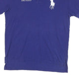 POLO RALPH LAUREN Mens Blue Brazil Short Sleeve Polo Shirt L Cotton Blend